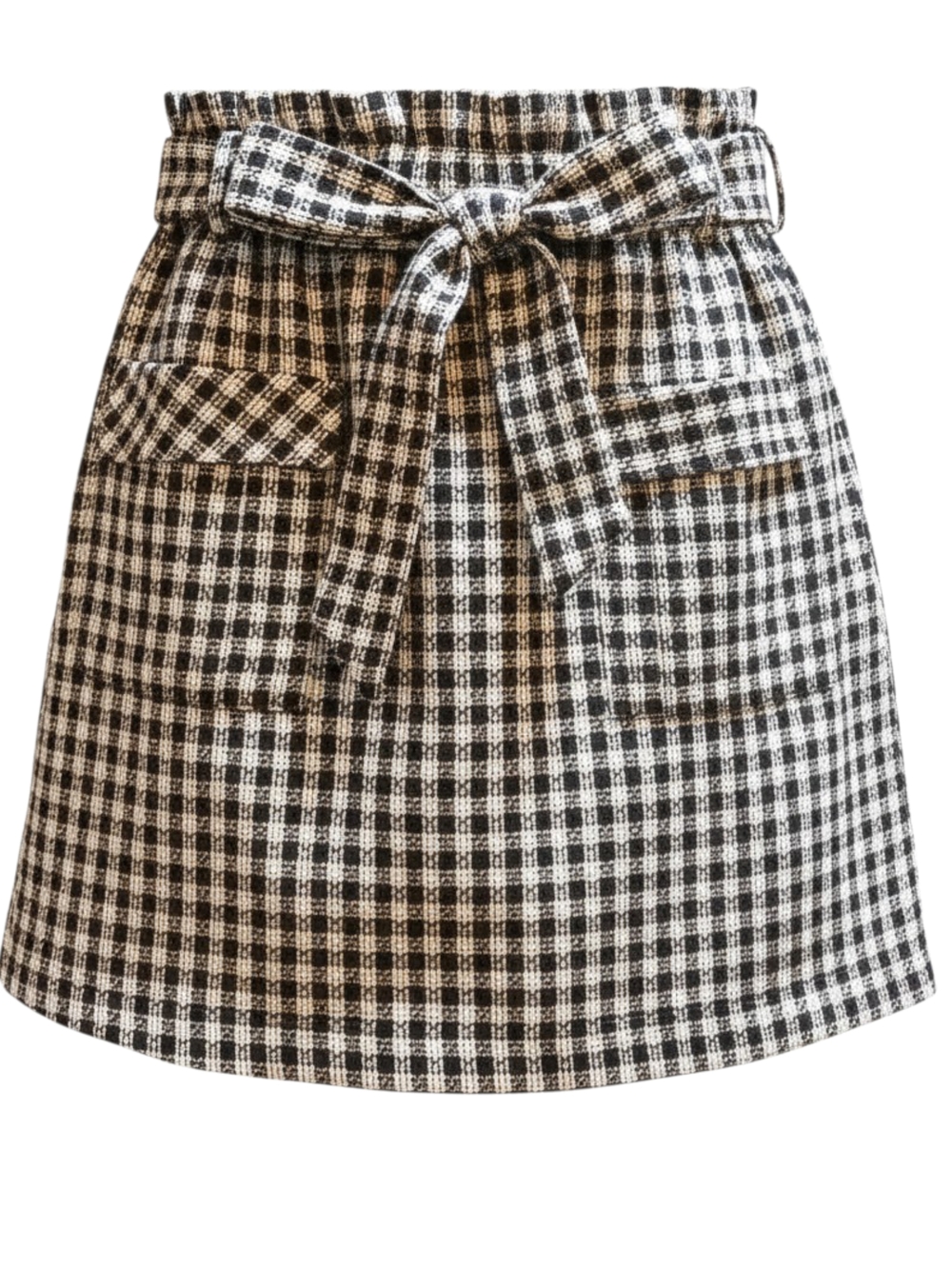 Black Gingham Skirt- Bowtie Detail-Size XL- EUC - Picture 2 of 7